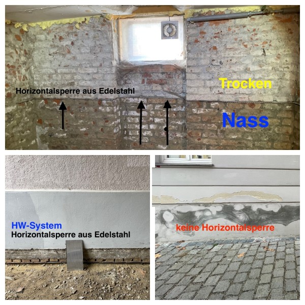 Nach einer Horizontalsperre müssen Sie nie wieder den Putz erneuern.