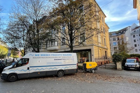 Horizontalsperre in der Oettingerstraße, München 