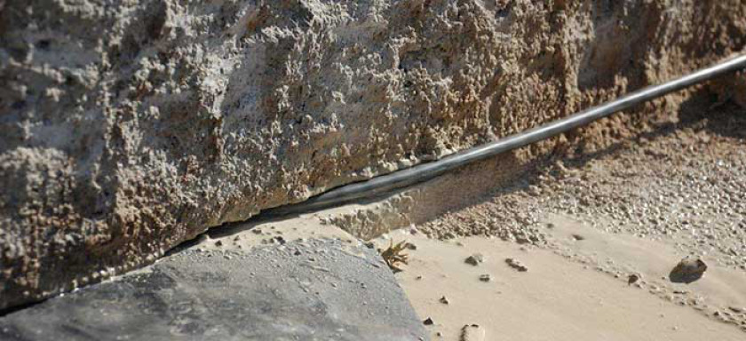 edelstahlsperre saegeverfahren 700x320 Horizontalsperre mittels Diamantseilsäge